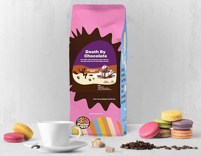 Perfect Samplers Flavored Ground Coffee Gift Box Variety Pack M&ampM Dove Death by Chocolate Coffee Medium Roast Ground Coffee Sampler 3 Pack