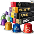 Mixed Variety Pack for Nespresso | 100 Test Winning Aluminum Capsules | 9 Distinctive Italian Flavors | 100% Nespresso Compatible Pods