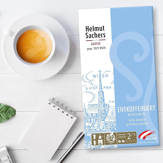Helmut Sachers Vienna Decaffeinated Ground Coffee - 500 Grams (Pack of 2)