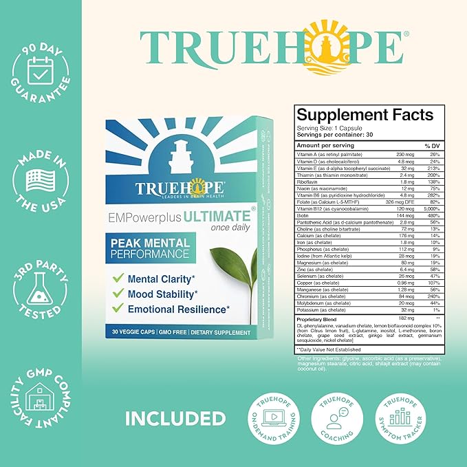 EMPowerplus Ultimate Strength | Most Effective Brain Energy &amp Focus Supplement | 1000% Better Absorption | Backed by 37 Research Studies &amp 28 Years of Success | 30 Day Supply