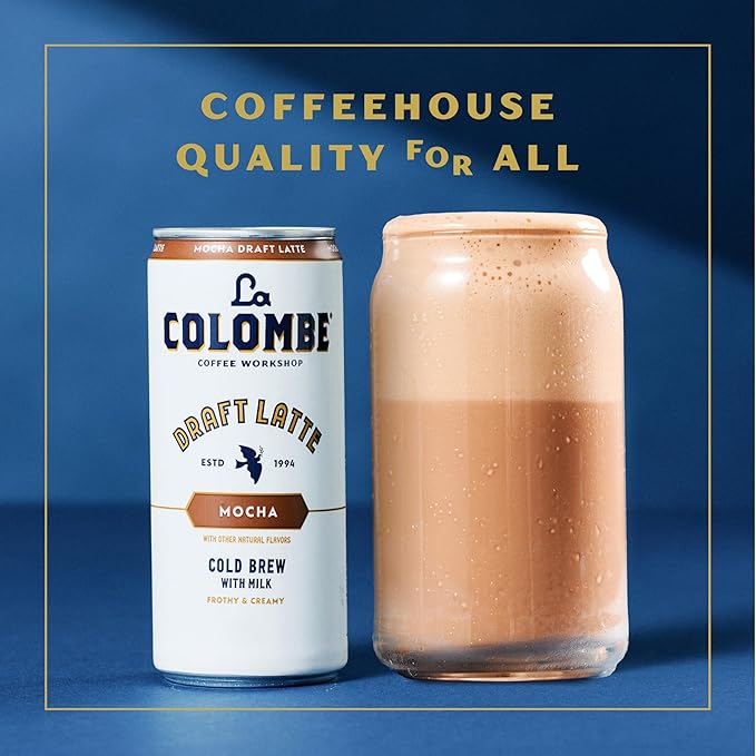 La Colombe Coffee Mocha Draft Latte 11 fl oz Cans (Pack of 12) Coffeehouse Quality Cold Brew Specialty Grade Coffee Beans Ready-to-Drink On-the-Go