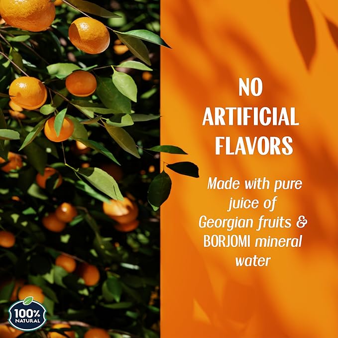 Limonati by Borjomi Adjarian Mandarin Lemonade with Natural Fruit Juice and Borjomi Natural Mineral Water 11.15 fl oz (12 Cans)