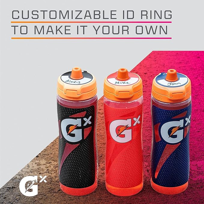 Gatorade Gx NFL Non-Slip Squeeze Bottles Gx Hydration System &amp Gx Sports Drink Concentrate Pods