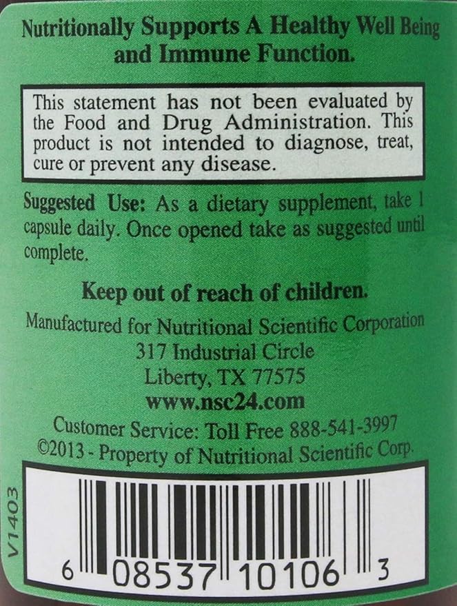 Immunition NSC 100 Beta Glucan Extra Strength - 10 mg - 60 Capsules
