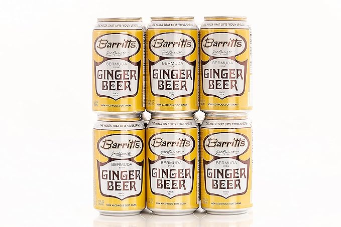 Barritt's Original Ginger Beer Non-Alcoholic Soda Cocktail Mixer 12 fl oz Cans 12 Pack Gluten Free