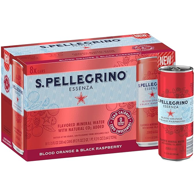 S.Pellegrino Essenza Variety Pack - Blood Orange Wild Strawberry Original (unflavored)11.15 Fl. Oz (Pack of 24)