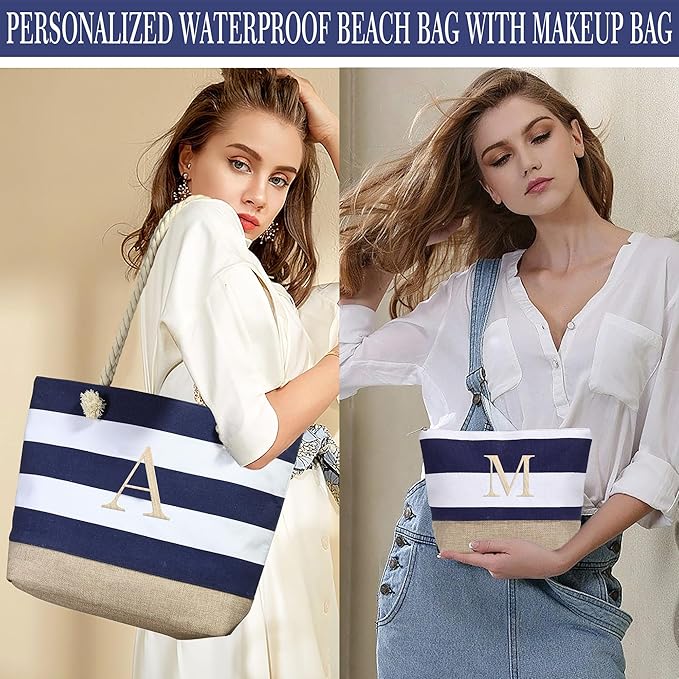 YOOLIFE Beach Bags for Women - Travel Canvas Beach Tote Pool Waterproof Bag Travel Essentials Gifts for Women Birthday