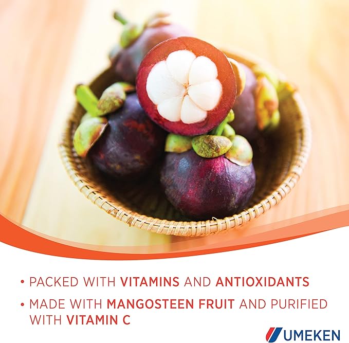 Umeken Elastin Beauty Powder Supplement with Collagen Peptides Hyaluronic Acid Vitamin C and Mangosteen Fruit Women’s Health and Wellness 1 Month Supply 60 Packets