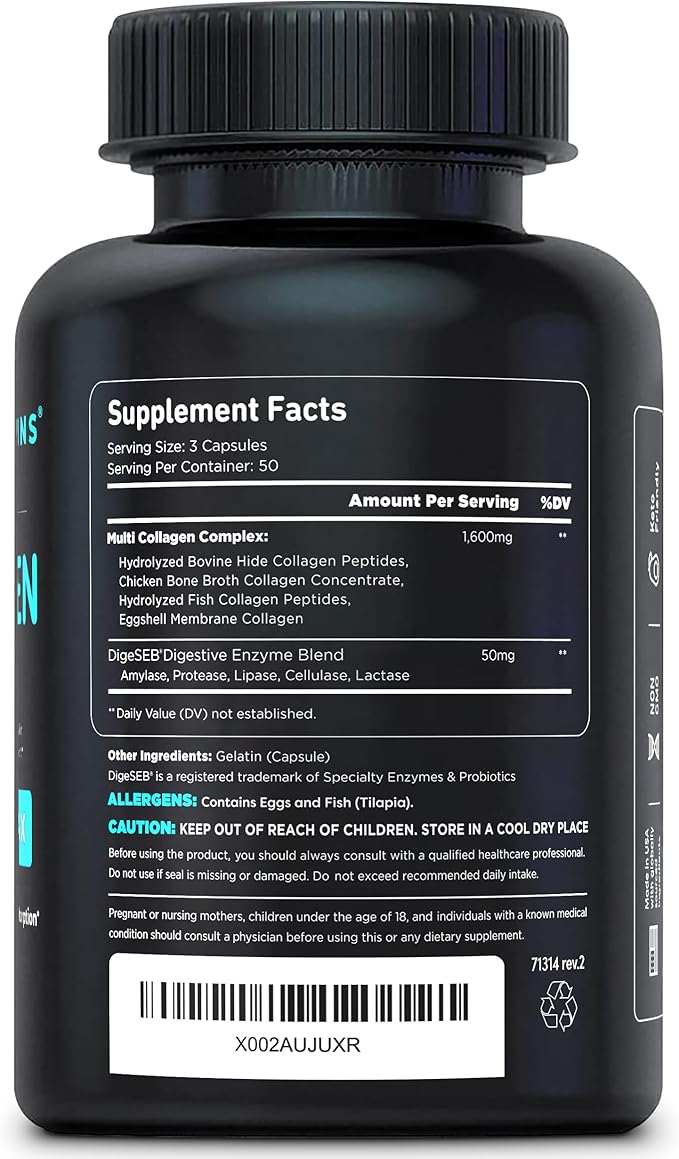 Vital Vitamins Multi Collagen Capsules + NAD+ Supplement