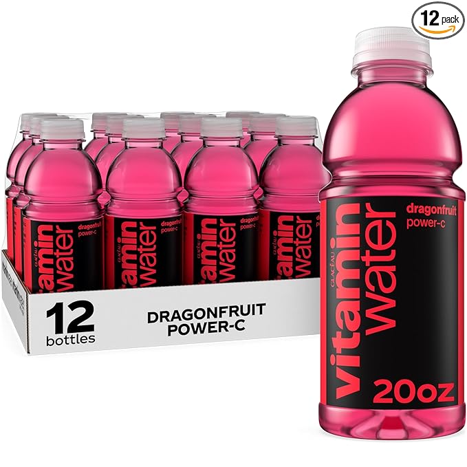vitaminwater Power-C Dragonfruit Nutrient Enhanced Flavored Water Beverage 20 fl oz Bottles 12 Pack
