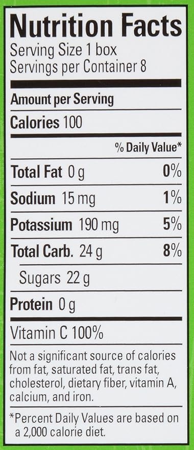 Juicy Juice Slim 8 Pack Apple 6.75 Ounce Boxes (Pack of 4)