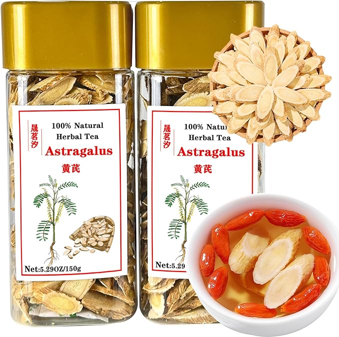 Astragalus Membranaceus Astragalus Root Tea 300g/10.58oz Huang Qi Slices Astragali Chinese herb Caffeine Free Sulfur Free Cut Diagonally Large Slices 黄芪 黄芪片