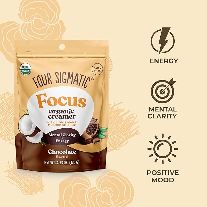Four Sigmatic Balance Ground Coffee + Cacao Creamer Bundle | Organic Coffee with Ashwagandha Chaga Mushroom Eleuthero and Tulsi and Organic Non Dairy Coffee Creamer with Lion’s Mane and L-theanine