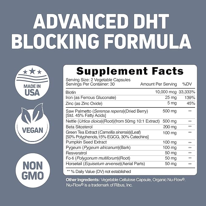 Herbtonics Multi Collagen Gummies Type 1235 &amp 10 with Biotin for Hair Growth Skin Nails - Foli-Tonic DHT Blocker &amp Hair Loss Supplement | Hair Thinning Treatment &amp Promotes Healthy Th