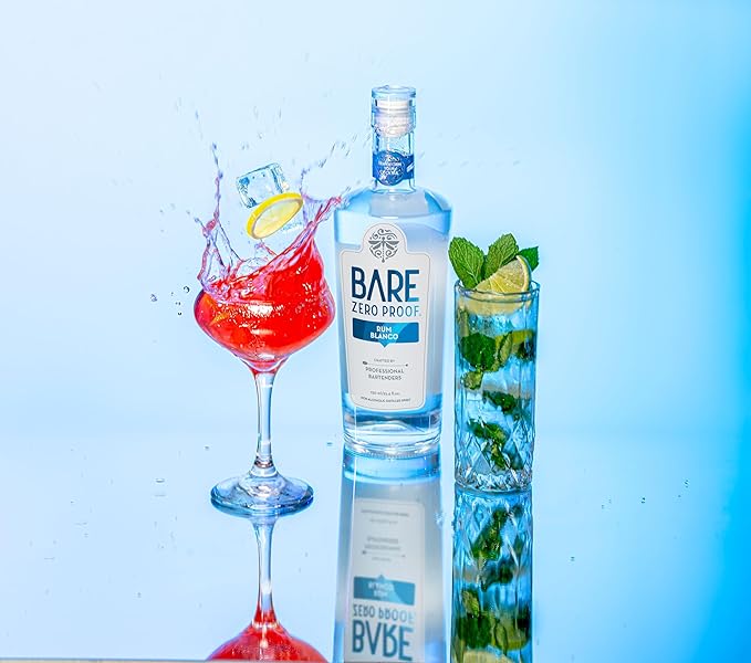Bare Zero Proof® Rum Blanco Non-Alcoholic Spirit Alternative – Mango • Pineapple • Sugarcane (750 mL) | Ideal for Craft Zero Proof Cocktails | Pina Coladas | Daiquiris