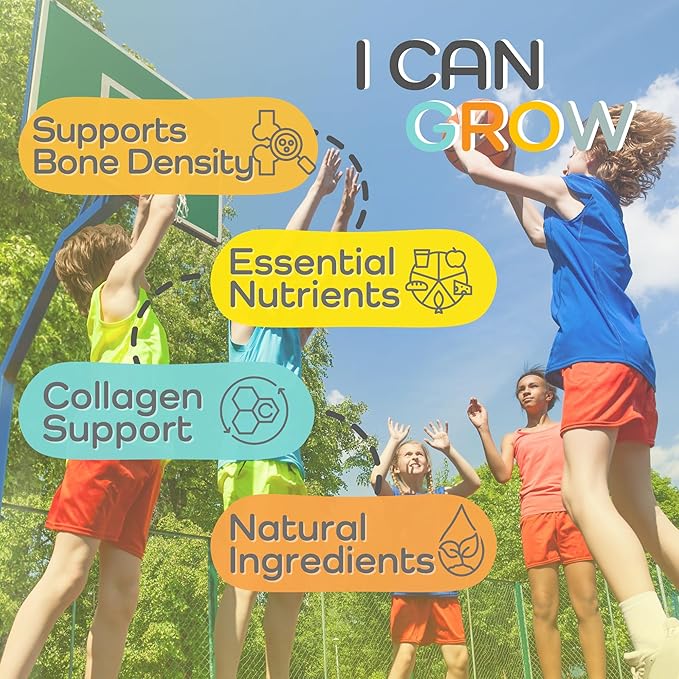I Can Grow 3-Month Supply Bundle – 3x Day-Time + 3x Night-Time Growth Supplements for Kids 10+ &amp Teens | L-Arginine Colostrum Magnesium | Daily Height Support + Sleep Aid for Natural Growth | 6-