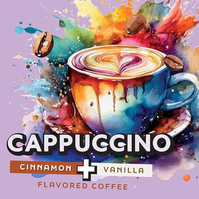 Java Factory Coffee Pods Vanilla Cream and Cinnamon Flavored Coffee for Keurig K Cup Brewers Cappuccino 40 Count