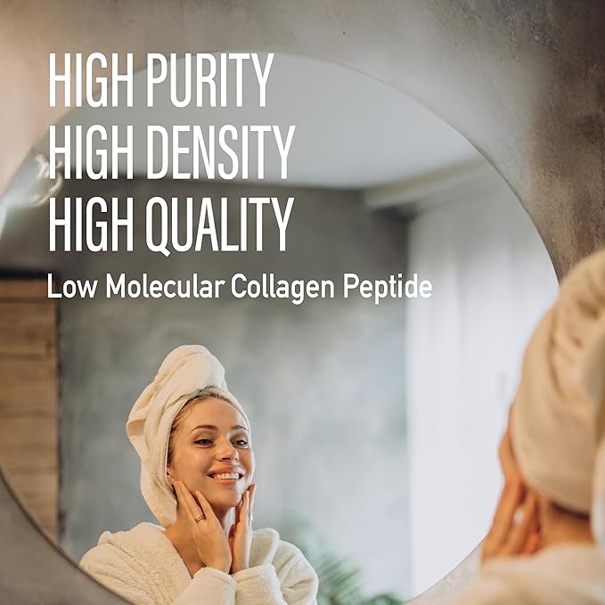 NANOWELL 3H Collagen Peptide 60 Sticks X 5 Boxes for 5 Months - I II &amp III with Vitamin AC E Hydrolyzed Elastin Peptide and Hyaluronic Acid - Hair Nail Skin and Joint Support (300 Count)
