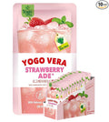 Yogo Vera Strawberry Ade Korean Drink Pouches – Authentic Korean Convenience Store Beverage with Sweet Strawberry Flavor Refreshing Juice Pouch (10 Pack)