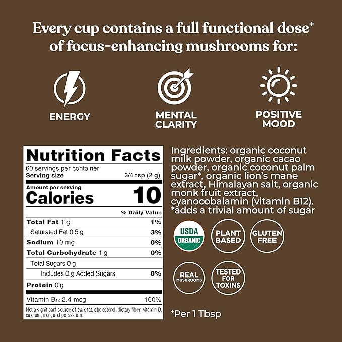 Four Sigmatic Balance Ground Coffee + Cacao Creamer Bundle | Organic Coffee with Ashwagandha Chaga Mushroom Eleuthero and Tulsi and Organic Non Dairy Coffee Creamer with Lion’s Mane and L-theanine