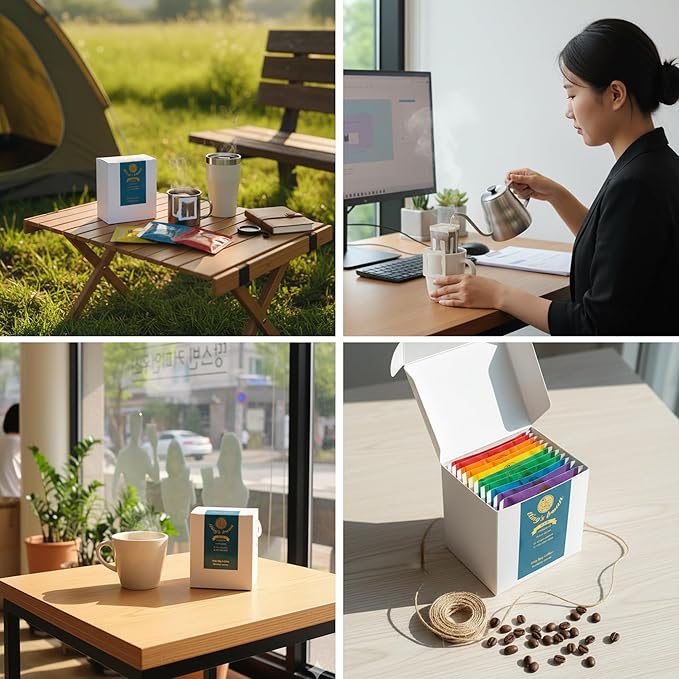 Things Bean Signature “Select Your Own” Drip Coffee Bag – Freshly Roasted Korean Coffee | Individually Packed Travel Drip Bags | Specialty Arabica Blend | Handcrafted by Ttingdong Cooperative