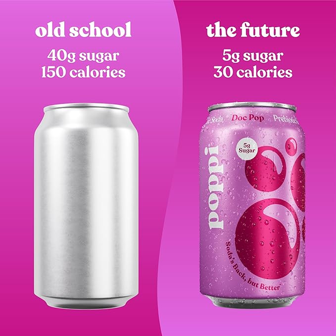 Poppi Sparkling Prebiotic Soda Beverage with Apple Cider Vinegar Seltzer Water and Fruit Juice Soda Staples Variety Pack 12 FL Oz Pack of 12 Packaging May Vary