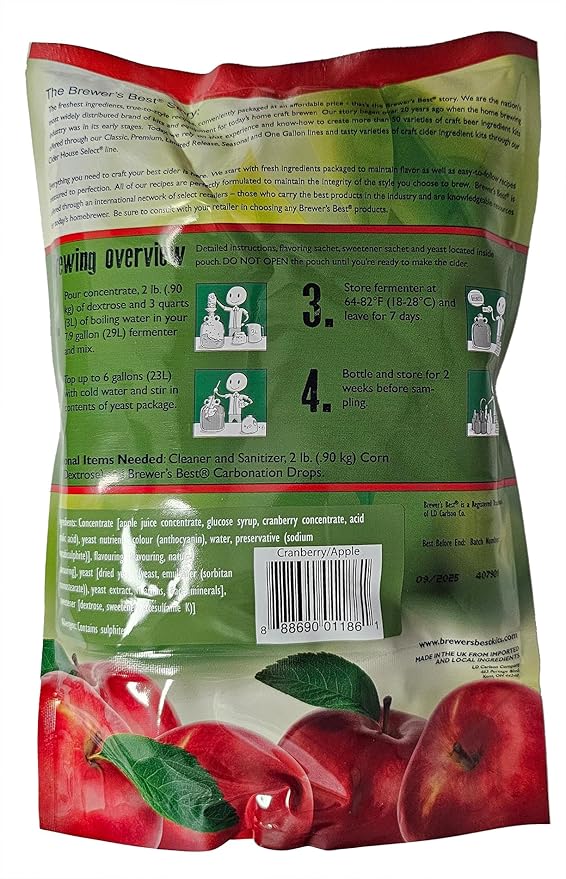 Cider House Select Cranberry Apple Cider Making Kit (5.3 lb)