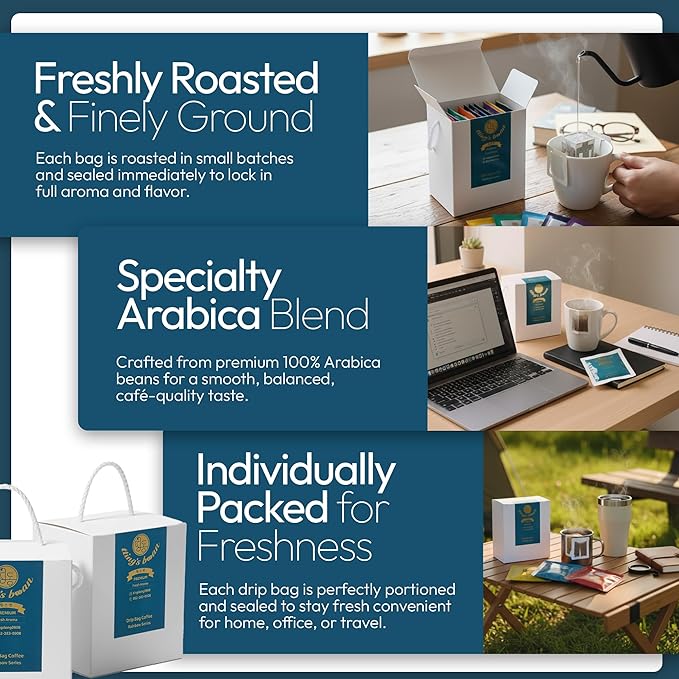 Things Bean Signature “Select Your Own” Drip Coffee Bag – Freshly Roasted Korean Coffee | Individually Packed Travel Drip Bags | Specialty Arabica Blend | Handcrafted by Ttingdong Cooperative
