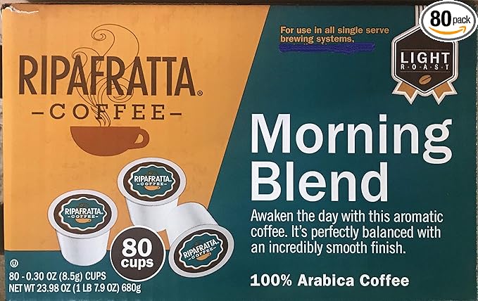 Ripafratta Morning Blend Coffee Single Serve 80 Count