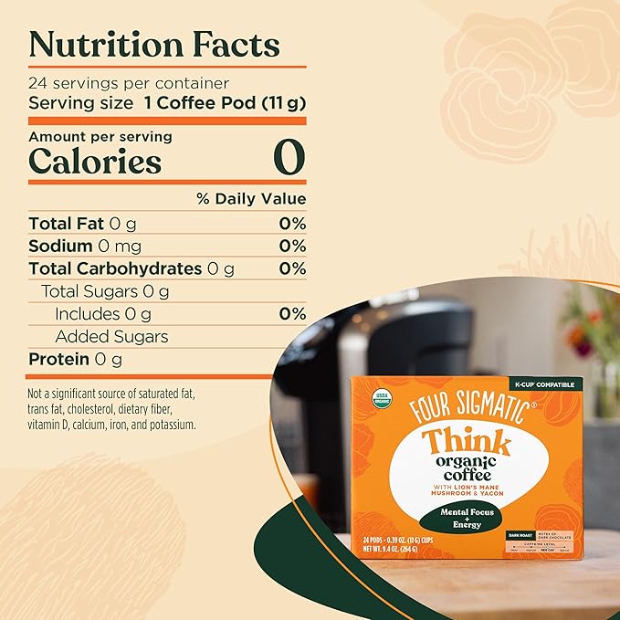 Four Sigmatic Coffee Pods Think Organic 24 Count