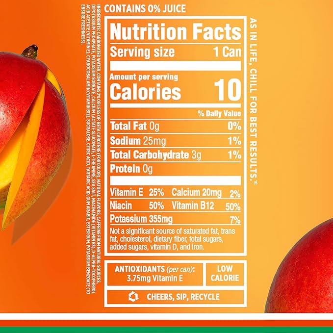 Sparkling Ice +ENERGY Maximum Mango and Sparkling Ice +ENERGY Berry Blast Sparkling Water. Energy drinks with Vitamins &amp Electrolytes Zero Sugar 12 fl oz Cans (Pack of 12 each)