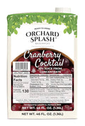 Orchard Splash 46oz Ready to Drink Juice (12 Aseptic Cartons per Case) (Cranberry Cocktail 10%)