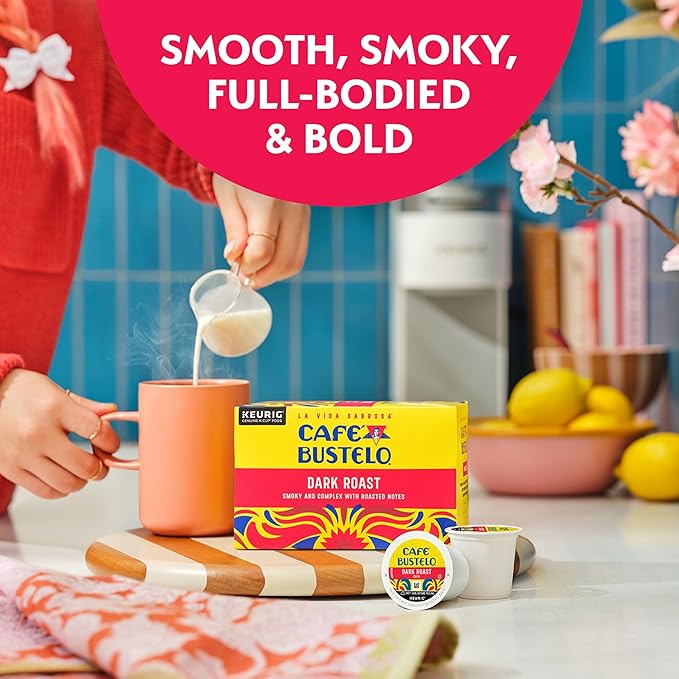 Café Bustelo Dark Roast Single Serve Coffee Pods 10 Count (Pack of 6)