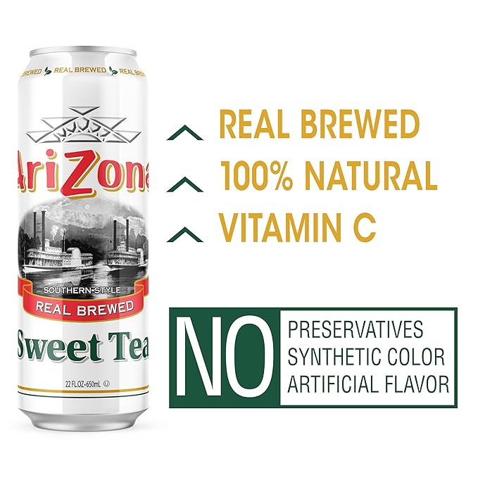 AriZona Sweet Tea - Big Can 22 Fl Oz (Pack of 24)