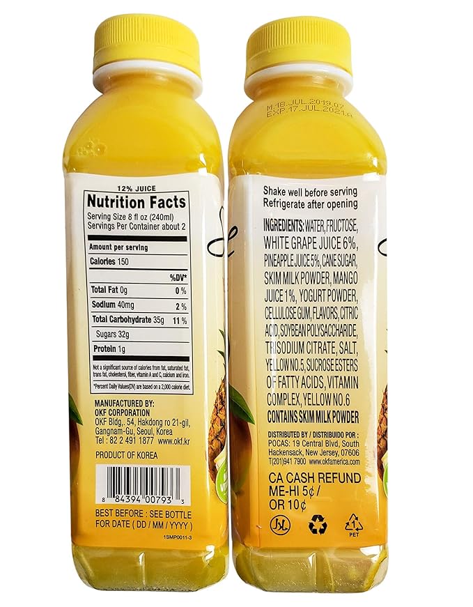 OKF Smoothie Yellow 16.9 Fluid Ounce (Pack of 20)