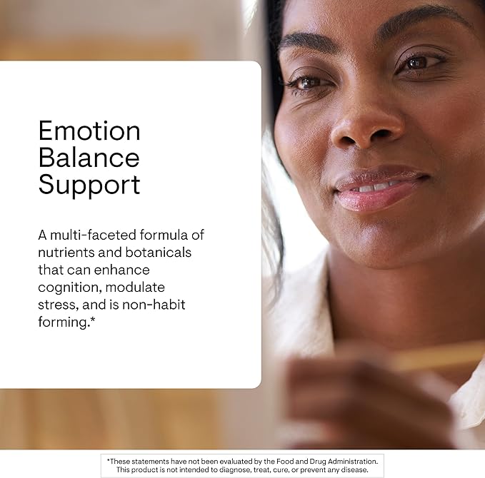 THORNE - Emotion Balance Support - Supports Mood &amp Stress Management* - Vitamins B6 B12 &amp C 5-HTP GABA Rhodiola Folate (5-MTHF) &amp L-Tyrosine - Third-Party Certified - Gluten-Free - 12