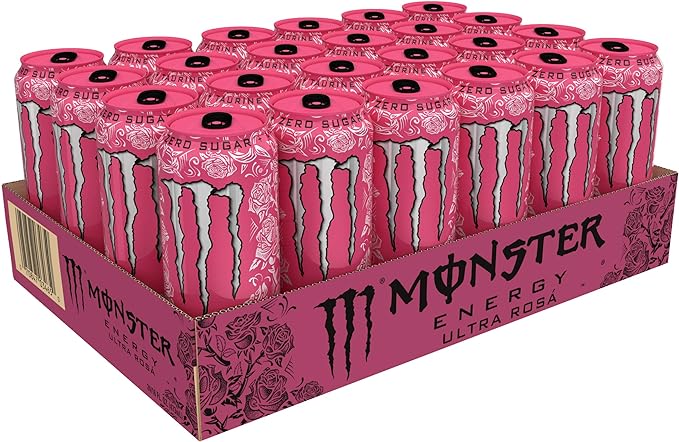 Monster Energy Ultra Rosa Sugar Free Energy Drink 16 Ounce | Pack of 24