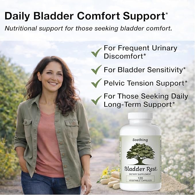 Bladder Health &amp Pelvic Discomfort* - Natural Lining Support* -120 Capsules - Made in The USA