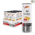 CELSIUS Sparkling Raspberry Peach Sugar Free Energy Drink 12 Fl Oz (Pack of 12)