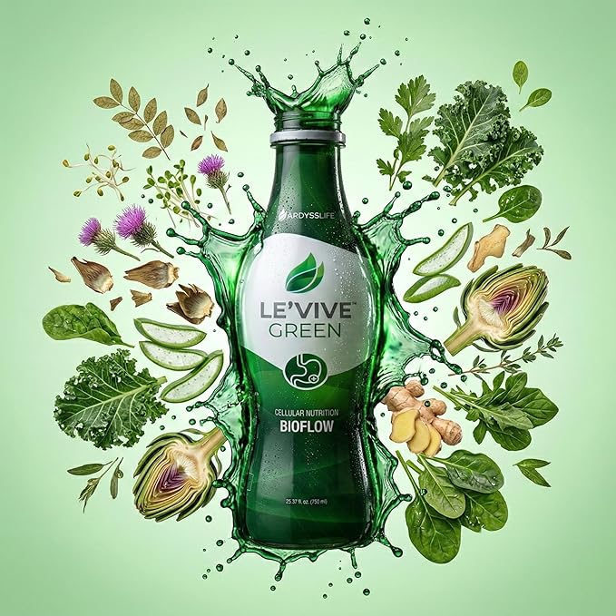 Ardyss Le’Vive Green Life Aloe Vera Juice 25.37 Fl Oz – Aloe Drink with Milk Thistle Extract Light &amp Refreshing Taste