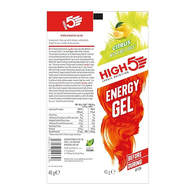 High5 Citrus Energy Gel 20 Sachets 800 g