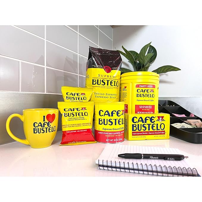 Café Bustelo Espresso Ground Coffee Dark Roast 22 Ounce Canister 6 Count Case