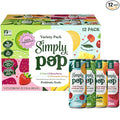 Simply POP Prebiotic Soda Variety Pack Cans 12 fl oz 12 Pack
