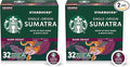 Starbucks K-Cup Coffee Pods Dark Roast Coffee Sumatra 100% Arabica 1 box (32 pods) (Pack of 2)