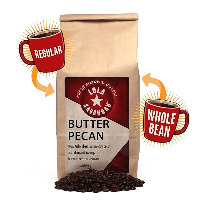 Lola Savannah Butter Pecan Whole Bean Caffeinated Coffee 2lb