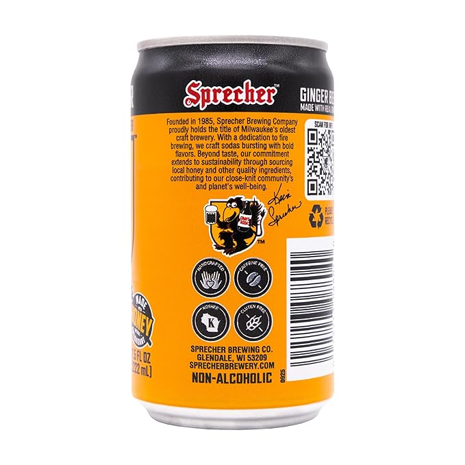 Sprecher Ginger Beer 7.5 fl oz Mini Cans (10 Pack)