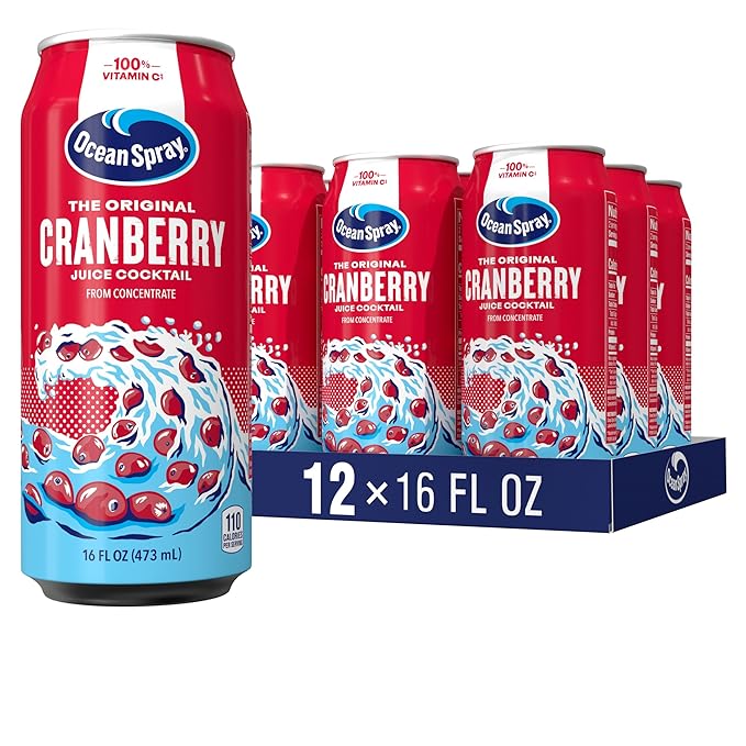 Ocean Spray® Cranberry Juice Cocktail Juice Drink 16oz can (12 Pack)