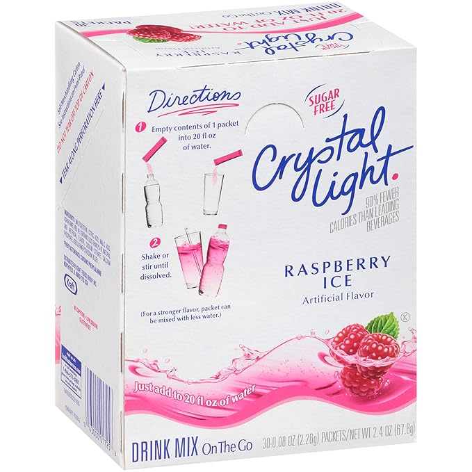 Crystal Light Raspberry Ice Drink Mix 30 Count (Pack of 1)