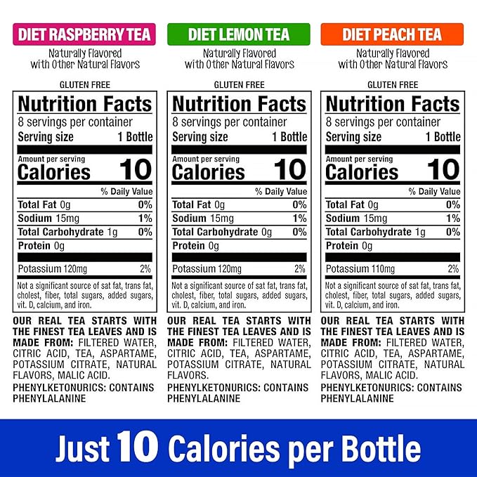 Diet Snapple Ice Tea Variety Pack 20oz. 24PK (220-02043)