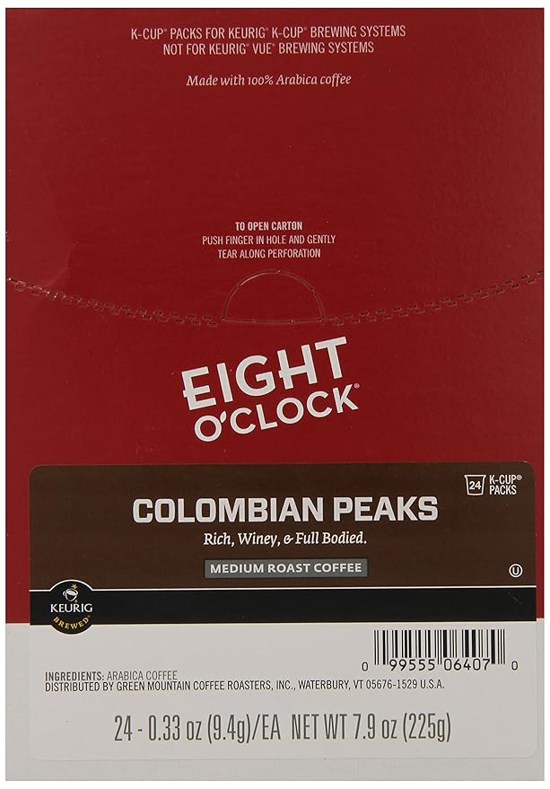 Eight O Clock Coffee Colombian Peaks 72 Count